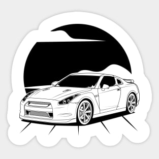 jdm gtr r35 legend black print Sticker